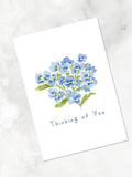 Thinking of You sympathy Card| hand drawn, gift, flower, floral, painted, watercolor, condolences, funeral, loss, pet, parent, spouse, sorry sympathy flower