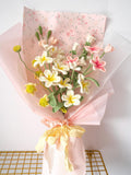 Frangipani Crochet Flower Bouquet - Handmade Cotton Floral Gift house warming flower