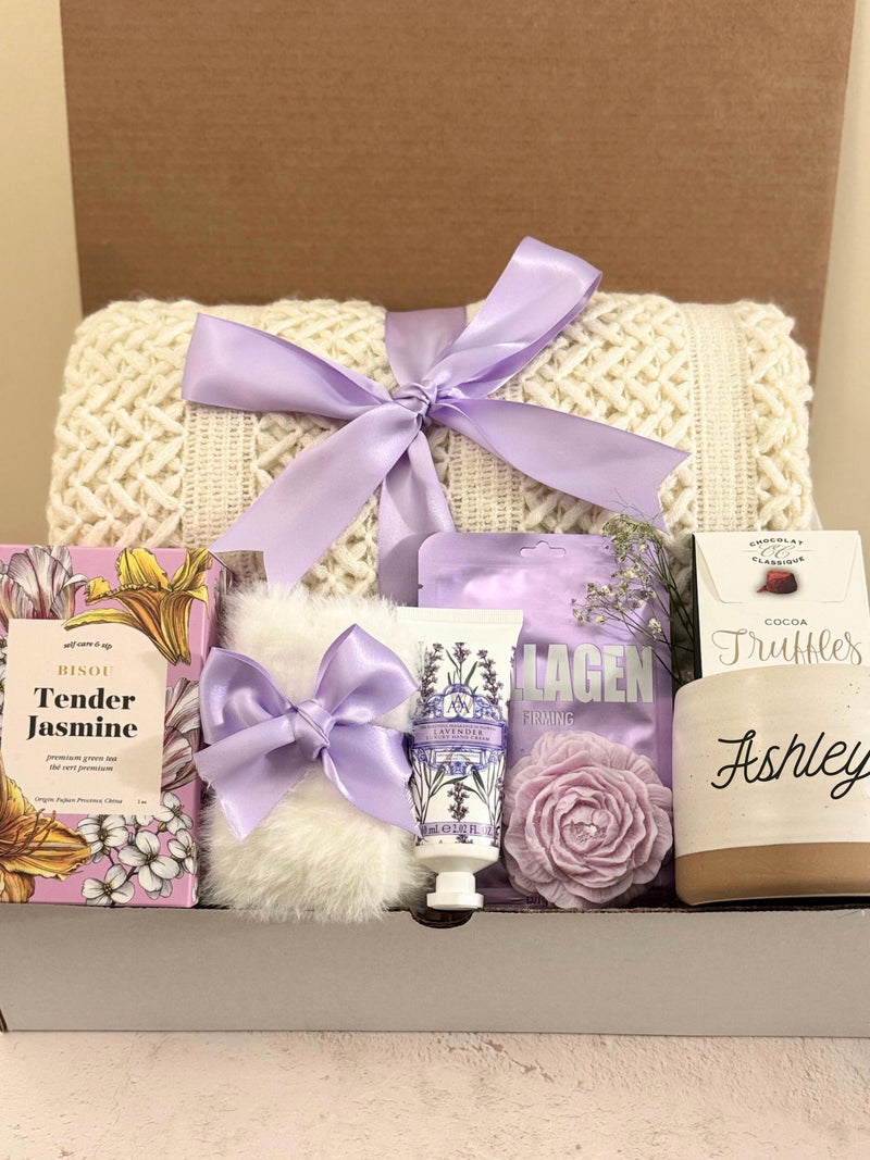 Thinking of You Care Package For Her Comfort Basket with Blanket Tea Get Well Soon Sympathy Gift Box Friend Postpartum Gift for New Mom FLOWER DELIVERY