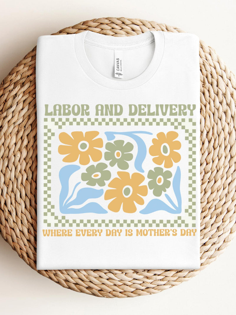 Labor and Delivery Nurse Shirt Mother's Day L&D Nurse Shirt Easter Obstetrics Nurse Tee Spring LD Nurse TShirt Floral LDRP Shirt Boho FLOWER DELIVERY