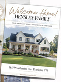 Closing Day Binder Template | New Homeowner Welcome Packet | New Homeowner Gift | Canva | Real Estate Marketing | Homeowner | Closing Gift house warming flower