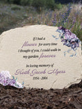 Memorial Garden Stone with Flower Ð Sympathy Gift, Remembrance Garden Decor, Loss of Mom Gift, Loss of Grandma Keepsake, Mom Memorial Gift sympathy flower
