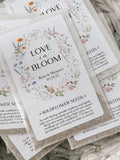 Set of 12, Personalized Wildflower Seed Packets for Wedding Favors, Love in Bloom, SEEDS INCLUDED flower seeds