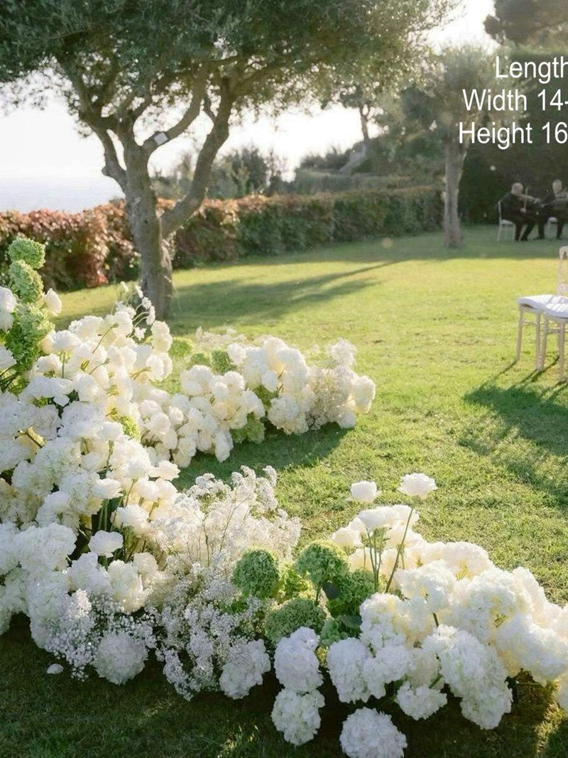 Hydrangea Wedding Aisle Flower Arrangement, Bridal Ground Decor wedding flower