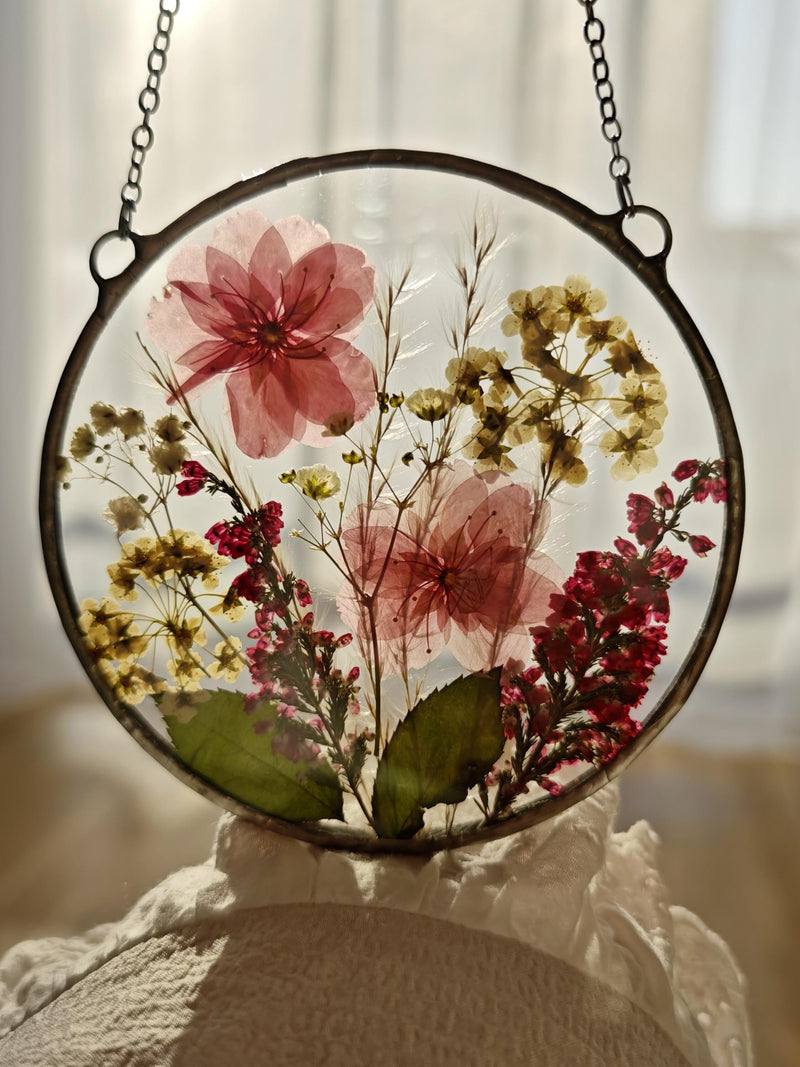 Handmade Pressed Wildflower Frame: Botanical Nature Wall Art ANNIVERSARY