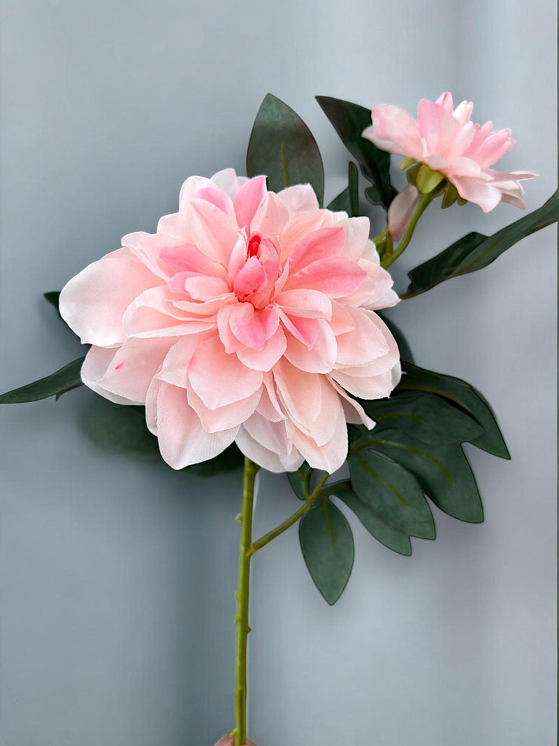 26" Artificial Blush Dahlia Flower: Silk Wedding Party Decor silk flower