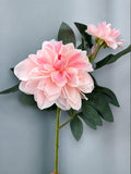 26" Artificial Blush Dahlia Flower: Silk Wedding Party Decor silk flower