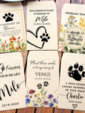 Custom Bloom Loves memories Seed Packets for Dog Lovers/Pet Memorial Sympathy Gifts/Celebration of Life Flower Seed Packet/Cat Memorial Gift sympathy flower