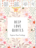 Romantic Love Quotes Book: Floral Printable Cards (Digital Download). Love Romance Flower