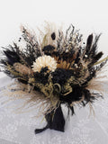 Black Dried Flower Bridal Bouquet: Fall Wedding Floral Arrangement wedding flower