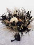 Black Dried Flower Bridal Bouquet: Fall Wedding Floral Arrangement Bouquet