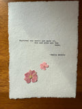 Whatever Our Souls Are Made Of, Emily Bront‘ - Custom Typewriter Poem Print. Quote, Wall Print, Gifts for Her, Pressed Flower Art (A5) Love Romance Flower