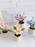 Crochet flowers Crochet potted plants housewarming gift desk decoration gift for her Crocosmia Lucifer flowers Mother's Day Gifts house warming flower
