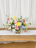 Pastel Wildflowers Wedding Reception Centerpiece, Low Table Flower, Wedding Table Decor, Guest Table Flowers, Head Table Flowers wedding flower