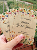 Bulk Custom Bridal Shower Guest Favors/Wildflower Seed Packs/Bridal Shower Party Seed Packets/Let Love Grow Seed Envelopes/Welcome Bag Seeds seeds bulk