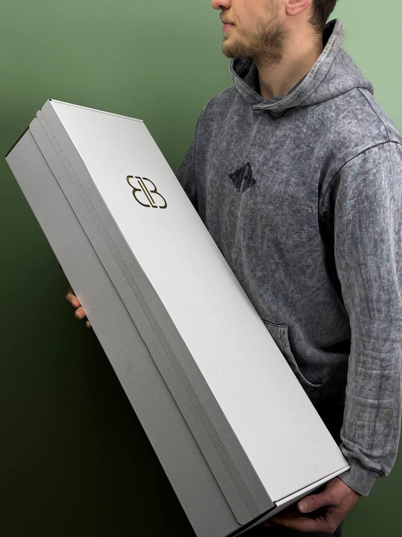 20 White Corrugated Cardboard Flower Delivery Boxes (31.5x9.8x6.3 inch) FLOWER DELIVERY