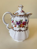 Rare Vintage English Spode Copeland, ÔLauristonÕ Pretty Floral Hot Water / Chocolate Jug / Pitcher Pot,Rg Y7419, Bone China English Tea. flower spore