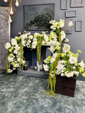 Artificial Wedding Flower Garland & Arrangement: Peony, Rose, Hydrangea silk flower