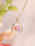 Birth Flower Family Bouquet Necklace | Necklace for Mom | Resin Flower Necklace | Birthflower Gift | Mother Day Gift For Mom Bouquet