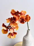 Real Touch 7 Heads Orange Phalaenopsis Orchid - High Quality Artificial Flower / Wedding / Bouquet / Event / Arrangement / Centerpiece /Home faux plants