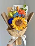 Handmade Crochet Sunflower Bouquet, Christmas, Birthday, Finished Product, Home Decor, Mom, Girlfriend, Wife, Anniversary, Gift For Her Bouquet