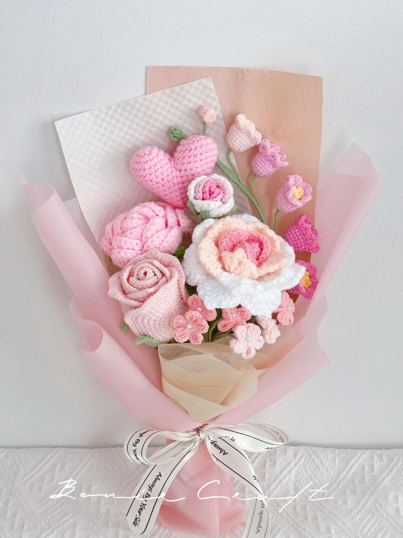Crochet Flowers Bouquet, Mother's Day Gift, Handmade Rose, Birthday Gift, Graduation, Roses, Finished Product, Mom, Wife, Love, Gift For Her FLOWER DELIVERY