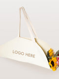Custom Canvas Bouquet Bag with Logo: Reusable Floral Carrier (A4 Print) FLOWER DELIVERY