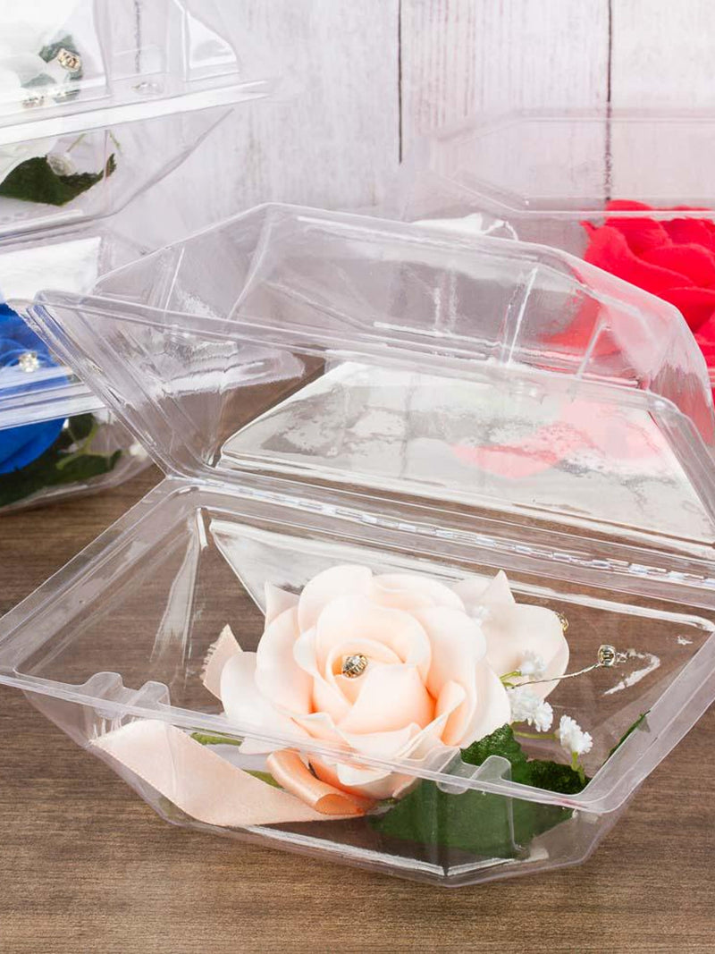 Clear Boutonniere & Corsage Transport Boxes Ð Safe, Secure Storage for Floral Accessories (Pack of 2) FLOWER DELIVERY