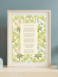 Our Lady of the Kitchen Art Print - Digital file, Scalable, Catholic wall art, Prayer, House warming gift, Floral house warming flower