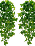 Faux Pothos Hanging Plant, Indoor Outdoor Greenery Decor, 2pcs faux plants