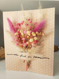 Dried flower sympathy card Ð Support and comfort Ð Handmade sympathy flower