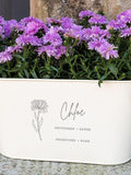 Personalised Engraved Birth Month Flower Planter | Unique Birthday Gift for Women Her | Birth Month Gifts For Best Friends | Gift for Garden birthday flower