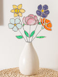 Stained Glass Birth Month Flower For Unique Plant Decor Accent Unique Gift for Mom   Q11 ANNIVERSARY