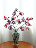 Stained Glass Sweet Pea Bouquet, Floral Home Decor Bouquet