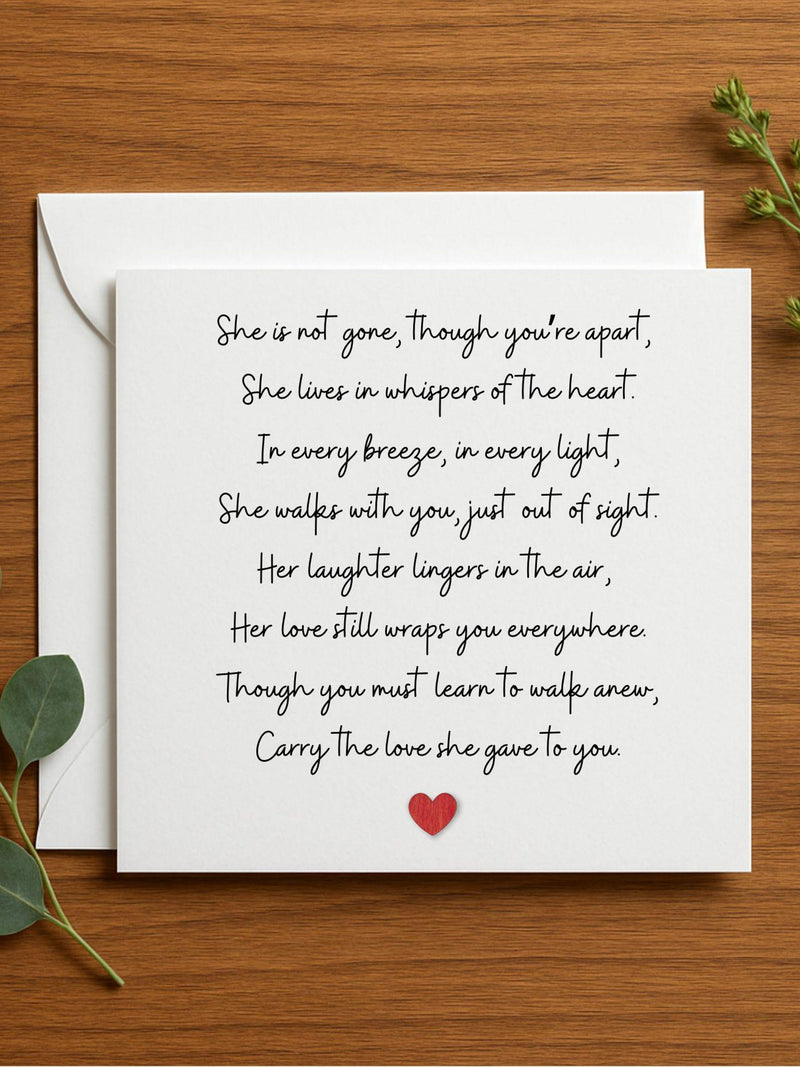 Personalized Condolence card for loss of mother sister wife, Sympathy card, Bereavement card, Thinking of you, Premium Papier, 131 sympathy flower