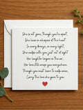 Personalized Condolence card for loss of mother sister wife, Sympathy card, Bereavement card, Thinking of you, Premium Papier, 131 sympathy flower