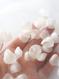 Silk double 3D fabric flowers petals smooth shape 10pcs:  wedding headpieces, accessories silk flower
