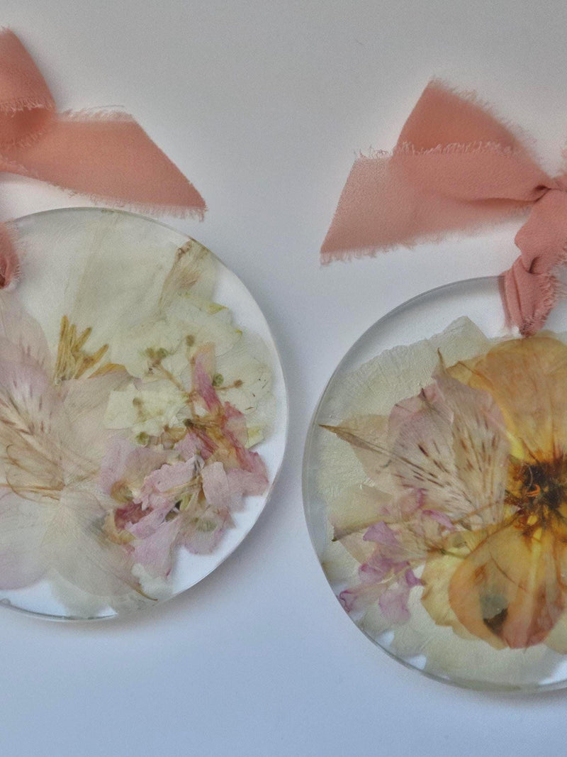 Custom Resin Flower 4" Ornament | Dried Flower Keepsake | Wedding Bouquet Preservation Ornament wedding flower