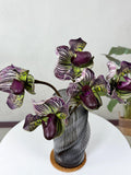 high quality Orchid stems_faux purple Orchid flower_artificial plant for vase filling_centerpiece_flower arrangement_home decoration_ faux plants