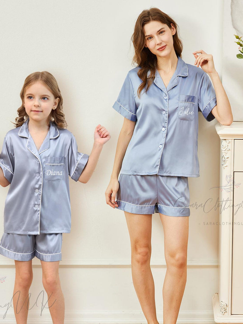 Custom Flower Girl Pajamas Set, Junior Bridesmaid Pajamas, Personalized Bridal Party PJs, Birthday Squad & Flower Girl Gifts birthday flower
