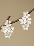 Small Forget Me Not Cluster Stud Earrings ¥ 19x13mm ¥ Sterling Silver Flower Studs ¥ 18k Gold Plated ¥ Tariff Free Delivery to USA FLOWER DELIVERY