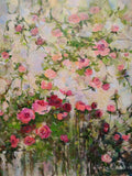 DDP to US, Large Abstract Original Art, Rose Painting Oversized Canvas Art Large Painting (36x36 inches) house warming flower
