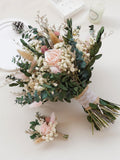 Dried flowers bouquet for wedding,Baby's Breath +Rose dried flower bridal bouquet,Boho wedding dried flowers,Dried flower bouquet wedding flower