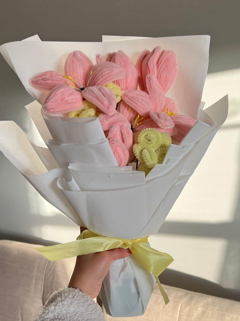 Personalized pipe cleaners Eternal Flowers Bouquet With Handmade Crochet Forever flowers Birthday Gift Mother's Day gift Anniversary Gift Bouquet