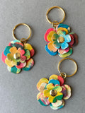 Flower keyring | House Warming | Leather keyring | Bag Charm house warming flower