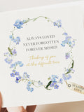 Sympathy Card, Handmade Sympathy Card, Forget me not, Bereavement, Condolences, Sorry for your Loss, Thinking of You sympathy flower