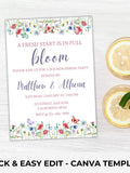Wildflower Housewarming Invitation Template: Modern Floral Invite (Digital Download) house warming flower
