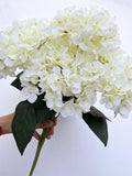 5 Heads Real Touch Huge Hydrangea Stem | Realistic Artificial Hydrangea Flowers | Silk Hydrangea with Stem | Fake Wedding Flowers silk flower