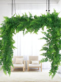 170cm Artificial Hanging Fern Vine | Fake Tropical Greenery Plant for Wall Decor, Home Garden, Indoor Outdoor Foliage faux plants