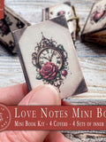 Romantic Vintage Love Notes Mini Book Kit Ð Printable Junk Journal Set Ð Shabby Chic Digital Download for Crafters Love Romance Flower